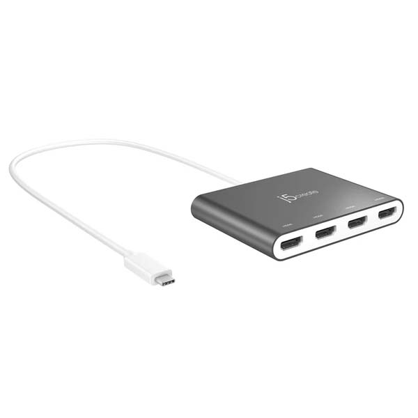 J5CREATE JCA366 USB-C to 4-Port HDMI Multi-Monitor Adapter
