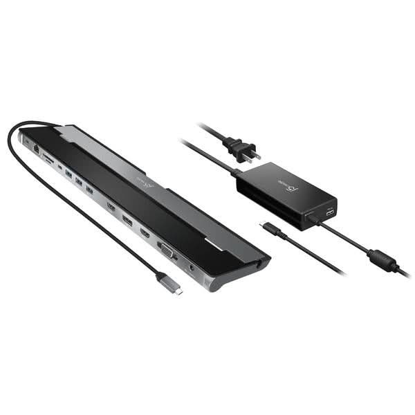 j5create JCD543P USB-C™ Triple Display Docking Station with 100W PD Adapter