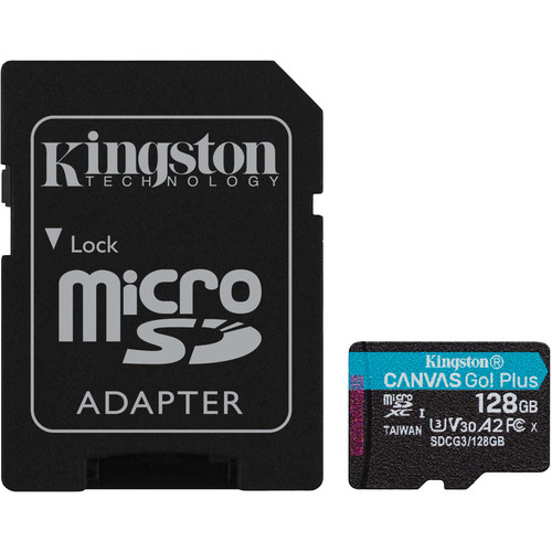 Kingston-128GB-Canvas-Go-Plus-UHS-I-microSDXC-Memory-Card-with-SD-Adapter.jpg Kingston 128GB Canvas Go