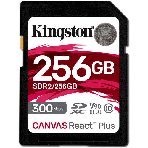Kingston-256GB-Canvas-React-Plus-UHS-II-SDXC-Memory-Card.jpg Kingston 256GB Canvas React Plus