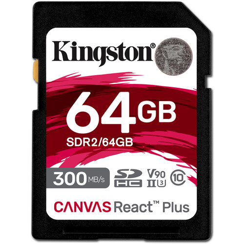 Kingston-64GB-Canvas-React-Plus-UHS-II-SDXC-Memory-Card.jpg Kingston 64GB Canvas React Plus