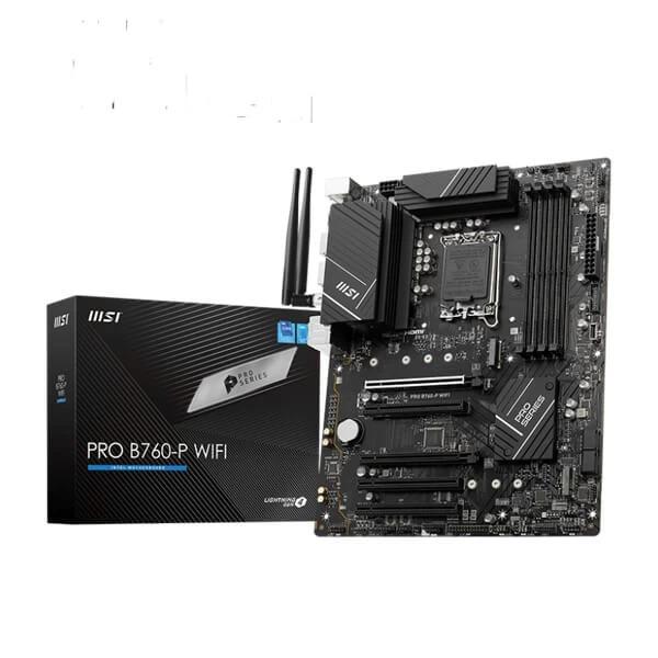 MSI-Pro-B760-P-WIFI-DDR5.jpg MSI Pro B760-P WIFI DDR5 Motherboard Supports Intel 12th , 13th & 14th Gen Processors - Image 1