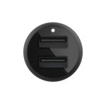 Belkin BoostCharge 24W Dual USB-A Fast Charge Car Charger Adapter, Black - Image 5