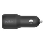 Belkin BoostCharge 24W Dual USB-A Fast Charge Car Charger Adapter, Black - Image 3