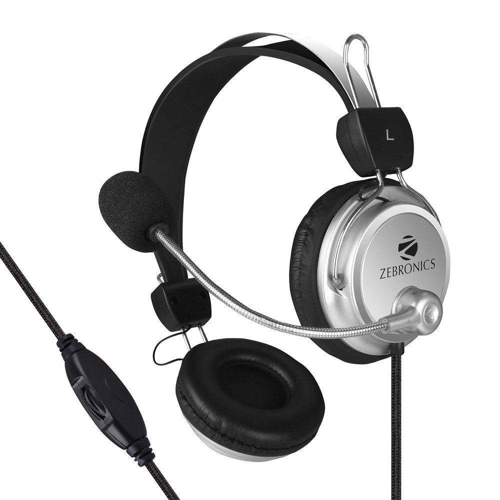 ZEBRONICS-ZEB-1000HMV.jpg ZEBRONICS ZEB-1000HMV On-Ear Headphone with Mic - Image 1