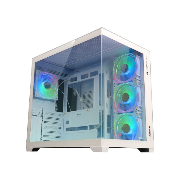 ZEBRONICS Argo 10 Dual Chamber Gaming Cabinet - White