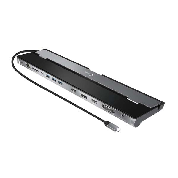 j5create JCD543 USB C Docking Station Supports up to 3 Display Simultaneously