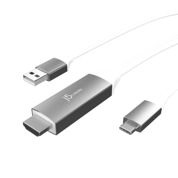 j5create USB-C to 4K HDMI Cable With USB Type-A 5V Pass-Through
