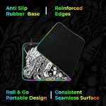 Zebronics Blaze XL RGB Gaming Mouse pad Black White - Image 2