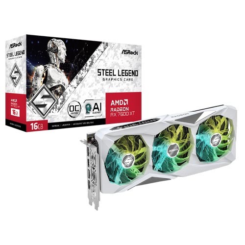 Asrock-AMD-Radeon-RX-7600-XT-Steel-Legend-16GB-OC-Graphic-Card-RX7600XT-SL-16GO.jpg Asrock AMD Radeon RX 7600 XT Steel Legend 16GB OC Graphic Card RX7600XT SL 16GO