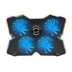 CLAW Arctic K25 PRO - 4 Motors RGB Laptop Cooling Pad with Adjustable Height (Black) - Image 2