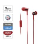Sony MDR-EX155AP Wired in Ear Headphone with Mic - Red - Image 2