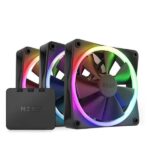 NZXT F120 RGB 120mm Black Cabinet Fan With RGB Controller (Triple Pack)