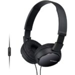 Sony MDR-ZX110AP On-Ear Stereo Headphones with Mic - Black - Image 2