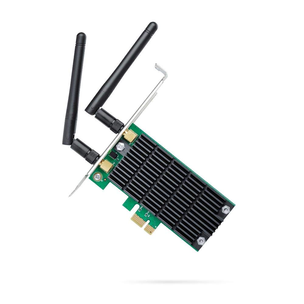 TP-Link-AC1200-Wireless-WiFi-PCLE-Card.jpg TP-Link AC1200 Wireless WiFi PCLE Card | 2.4G/5G Dual Band Wi-Fi PCI Express Adapter | Low Profile, Long Range Beamforming Heat Sink Technology | Supports Windows 10/8.1/8/7/XP (Archer T4E) (Black) - Image 1