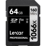 Lexar 64GB Professional 1066x SDXC UHS-I Memory Card (SILVER Series)