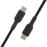 Belkin USB-IF Certified Braided 60 W USB-C to USB-C (Type C) Charge cable, 6.6 Feet / 2 Meter, Black - Image 2