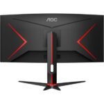 AOC CU34G2XP/BK 34 Inch Gaming Monitor Ultra QHD, 1440p, 180Hz, 1.0ms GTG, HDR 400, Ergonomic, Wide Angle 178° Curved, Height Adjustable, VESA Certified Display Ideal for Multitasking Monitor for PC - Image 5