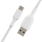 Belkin Boost Charge Type C To Usb-A 2.0 Tough Unbreakable Braided Nylon Cable 3.3 Feet (1 Meter) White - Image 2