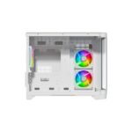 Metta Monk Seafrost Curved Glass Gaming Cabinet - White - Image 3