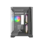Metta Monk Seafrost Curved Glass Gaming Cabinet - Black - Image 6