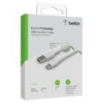 Belkin Boost Charge Type C To Usb-A 2.0 Tough Unbreakable Braided Nylon Cable 3.3 Feet (1 Meter) White - Image 5