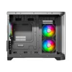 Metta Monk Seafrost Curved Glass Gaming Cabinet - Black - Image 5