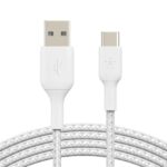 Belkin Boost Charge Type C To Usb-A 2.0 Tough Unbreakable Braided Nylon Cable 3.3 Feet (1 Meter) White - Image 4