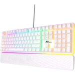RK ROYAL KLUDGE RK918 Wired Mechanical Keyboard Red Switch - White - Image 2