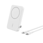Belkin BoostCharge Pro Qi2 5000mAH Magsafe Wireless Power Bank (White)