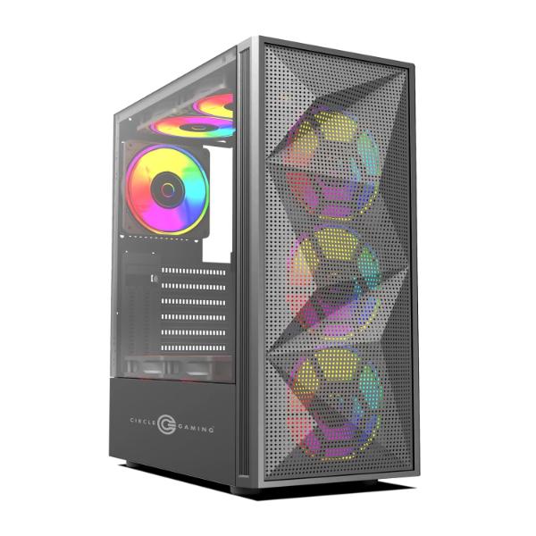 Circle-Elegantor-M1-Mid-Tower-Case-Gaming-Cabinet-Black.jpg Circle Elegantor M1 Mid-Tower Case Gaming Cabinet - Black - Image 1