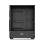 Circle Eliminator X5 Black Mid Tower Computer Case | Gaming Cabinet - Black | Support ATX, M-ATX, ITX | Pre- Installed 3 x 140mm Front and 1 x 120mm Rear ARGB Fans - Image 2