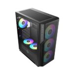 Circle Eliminator X5 TYPE C 2.0 Mid Tower Computer Case Gaming Cabinet - Black - Image 2