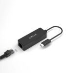 Circle ROOTZ USB Type-C to RJ45 Ethernet LAN Adapter, Up to 10/100/1000 Mbps, for Windows 11/10/8.1/8, macOS, iPadOS, Chrome OS, and Linux OS I Plug & Play