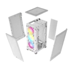 Corsair iCUE 2000D RGB Airflow Mini ITX PC Cabinet (White) - Image 9