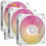 Corsair iCUE LINK RX120 MAX RGB 120mm PWM Thick Fans Starter Kit (White) Corsair iCUE LINK RX120 MAX RGB 120mm PWM Thick Fans Starter Kit (White)