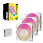 Corsair iCUE LINK RX120 MAX RGB 120mm PWM Thick Fans Starter Kit (White) Corsair iCUE LINK RX120 MAX RGB 120mm PWM Thick Fans Starter Kit (White)