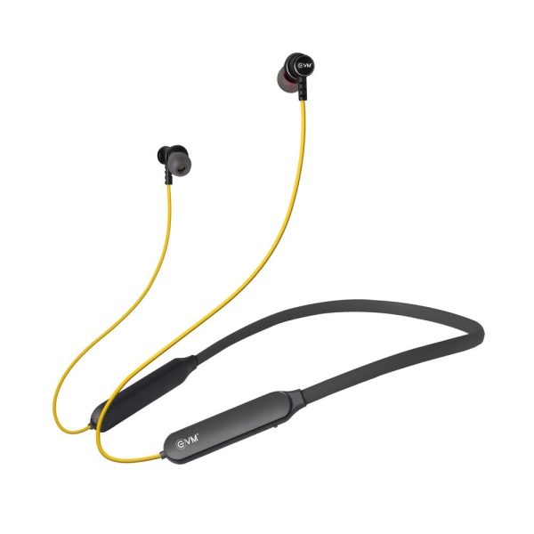 EVM Ensport EVM-NB-027 Bluetooth neckband with A2DP Audio Technology, CVC Noise Cancellation Technology (Black & Yellow) EVM Ensport EVM-NB-027 Bluetooth neckband with A2DP Audio Technology, CVC Noise Cancellation Technology (Black & Yellow)