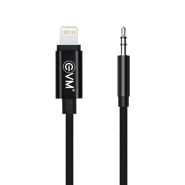 EVM-Lightning-to-3.5mm-AUX-Cable-Black-1.jpg EVM Lightning to 3.5mm AUX Cable (Black) - Image 1