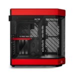 HYTE Y60 Modern Aesthetic Dual Chamber Panoramic Tempered Glass Mid-Tower ATX Computer Gaming Red and Black Case - Image 4