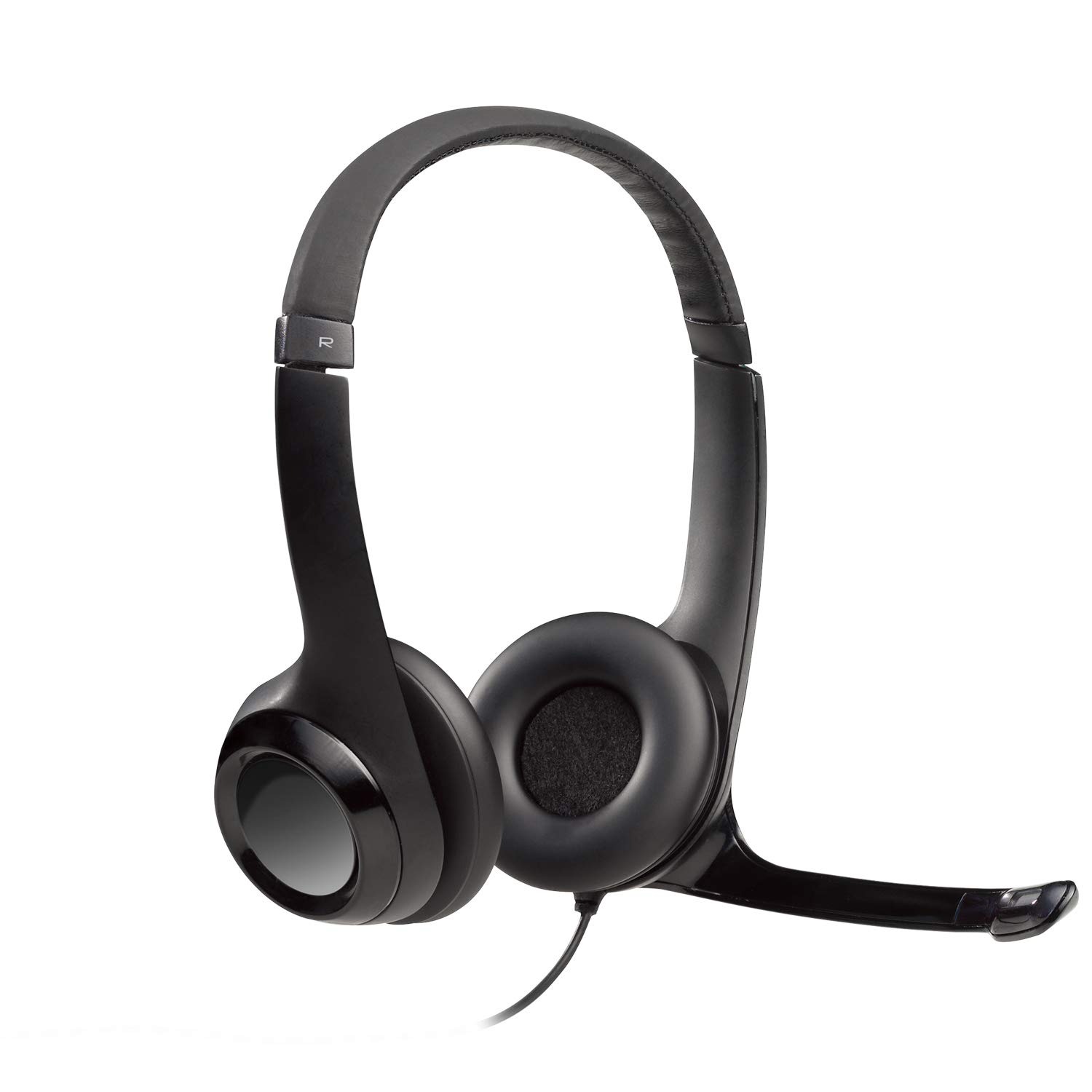 Logitech-H390-black.jpg Logitech H390 Wired On Ear Headset for PC/Laptop, Stereo Headphones with Noise Cancelling Microphone (Black) - Image 1