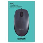 Logitech M90 Wired USB Mouse (Black) - Image 3