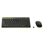 Logitech MK240 Nano Wireless USB Keyboard and Mouse Combo (Black/Chartreuse Yellow)