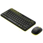 Logitech MK240 Nano Wireless USB Keyboard and Mouse Combo (Black/Chartreuse Yellow) - Image 2