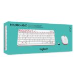 Logitech MK240 Nano Wireless USB Keyboard and Mouse Combo (White/Vivid Red) - Image 4
