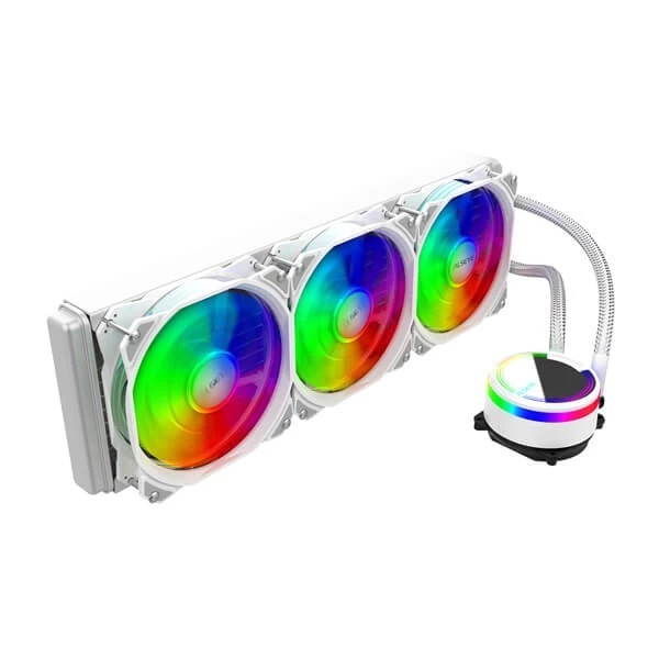 MAX-SERIES-LIQUID-COOLER-1.jpg Alseye M360W ARGB 360mm CPU Liquid Cooler (White) - Image 1