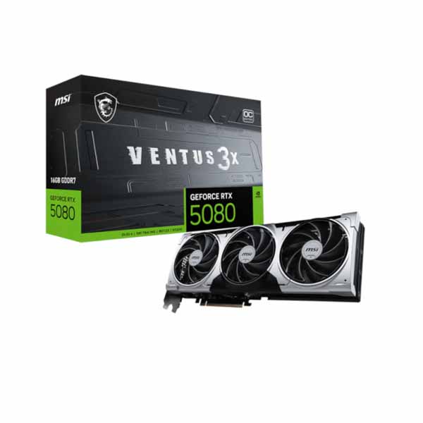MSI-GeForce-RTX-5080-Ventus-3X-OC-Plus-16GB-GDDR7-Graphics-Card-1.jpg MSI GeForce RTX 5080 Ventus 3X OC Plus 16GB GDDR7 Graphics Card - Image 1