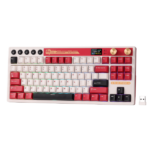RK ROYAL KLUDGE M87 Wireless Gaming Keyboard RED Famicom Beige Switch - Image 2