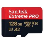 SanDisk Extreme Pro 128GB microSDXC UHS-I Memory Card With Adapter