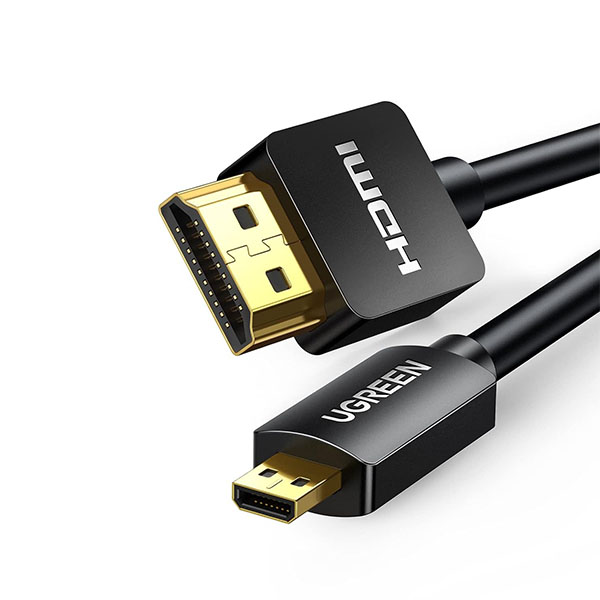 UGREEN-Hdmi-D-Micro-Hdmi-A-Standard-Cable-Hdmi-Type-D-Micro-Hdmi-Type-A-Standard-Black-2-M.jpg UGREEN Micro HDMI to HDMI Cable 2m (Black) - Image 1